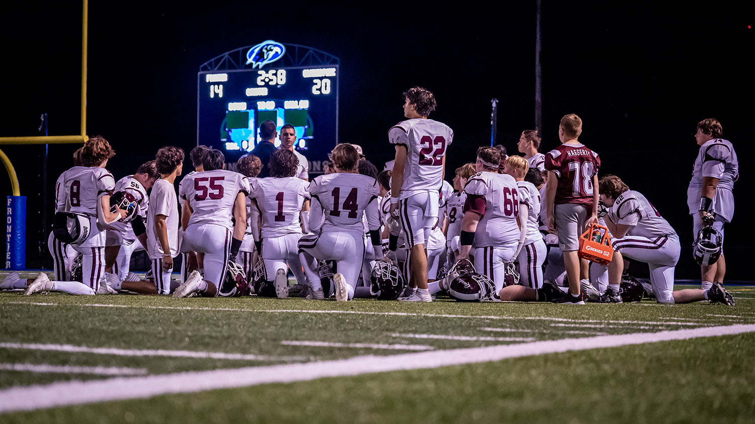 Orchard Park at halftime Orchard Park at halftime
