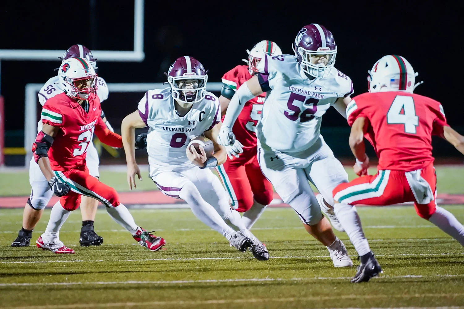 Ball Carrier looking for space to run Ball Carrier looking for space to run